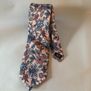 80s Vintage ROBERT TALBOTT for Newcastle Ltd. | Pink Floral Silk Tie 3.25 inches